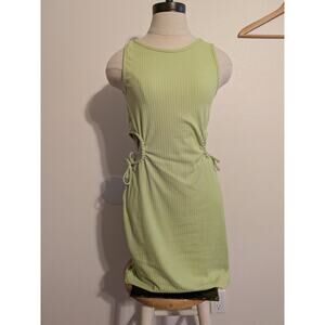 No boundries green bodycon‎ dress side cutouts lime green size S